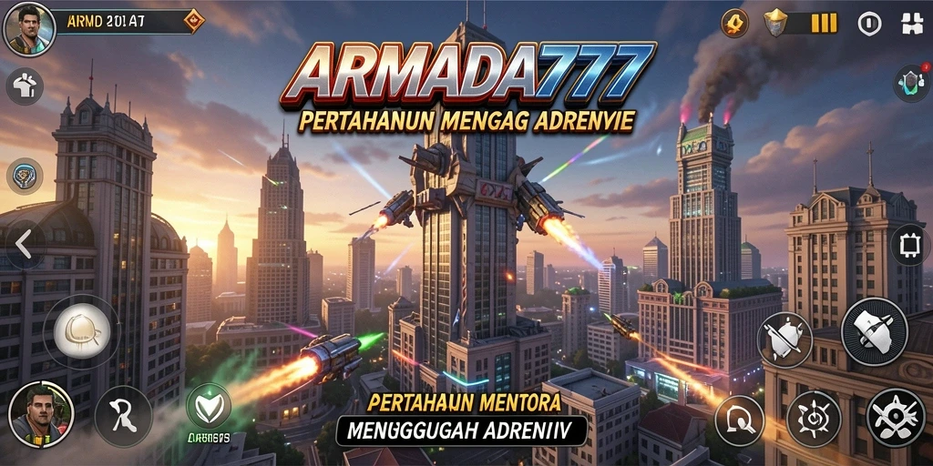 Tangkapan layar menunjukkan aksi intens dari gameplay Tower Defense.