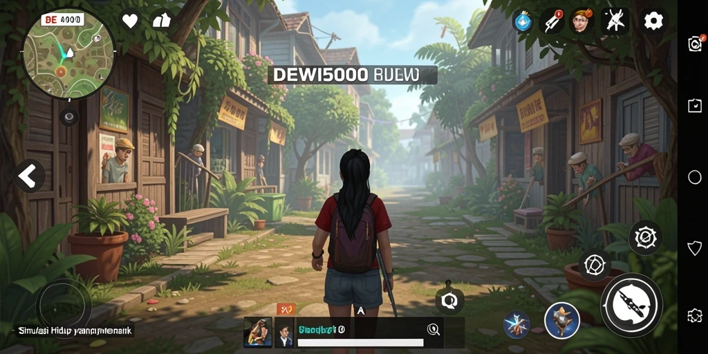 Screenshot gameplay DEWI5000 dengan karakter dan lingkungan realistis.