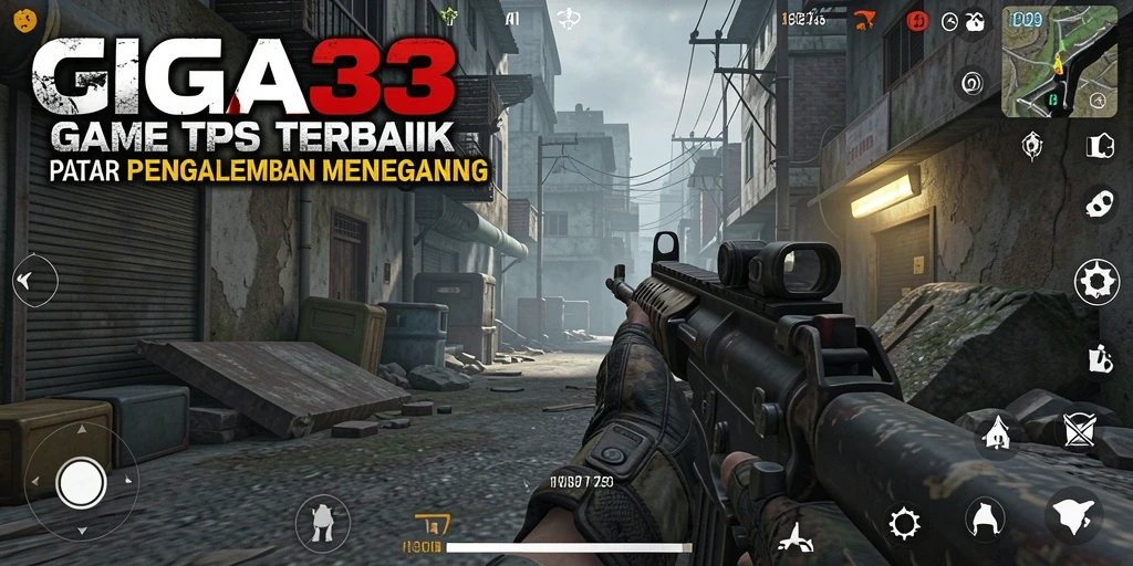 Screenshot gameplay GIGA33 menampilkan aksi seru dalam pertempuran TPS.