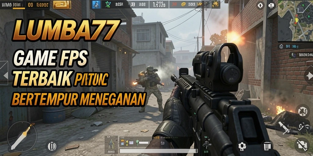 Screenshot gameplay LUMBA77 menampilkan aksi tembak-menembak yang mendebarkan.
