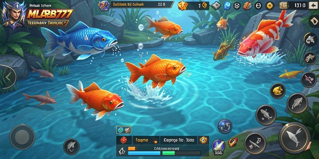 Tampilan gameplay menarik dari MLBB777 saat menembak ikan.