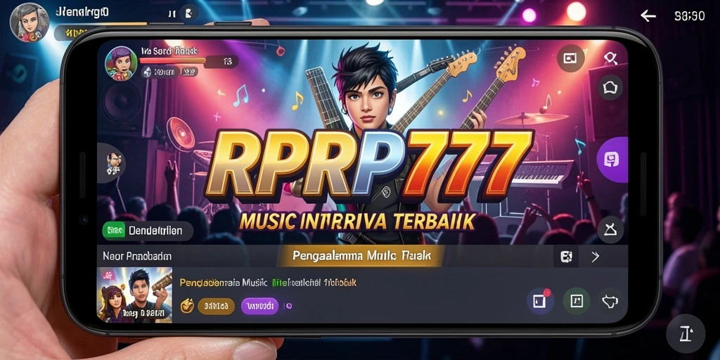 Tampilan gameplay RPRP777 saat menikmati musik interaktif.