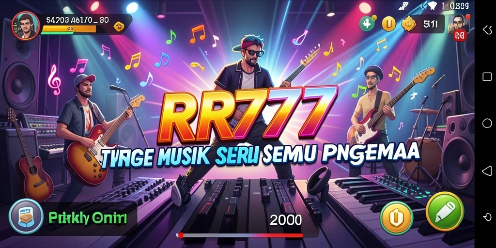 Screenshot gameplay RR777 menampilkan pengalaman musik yang seru.