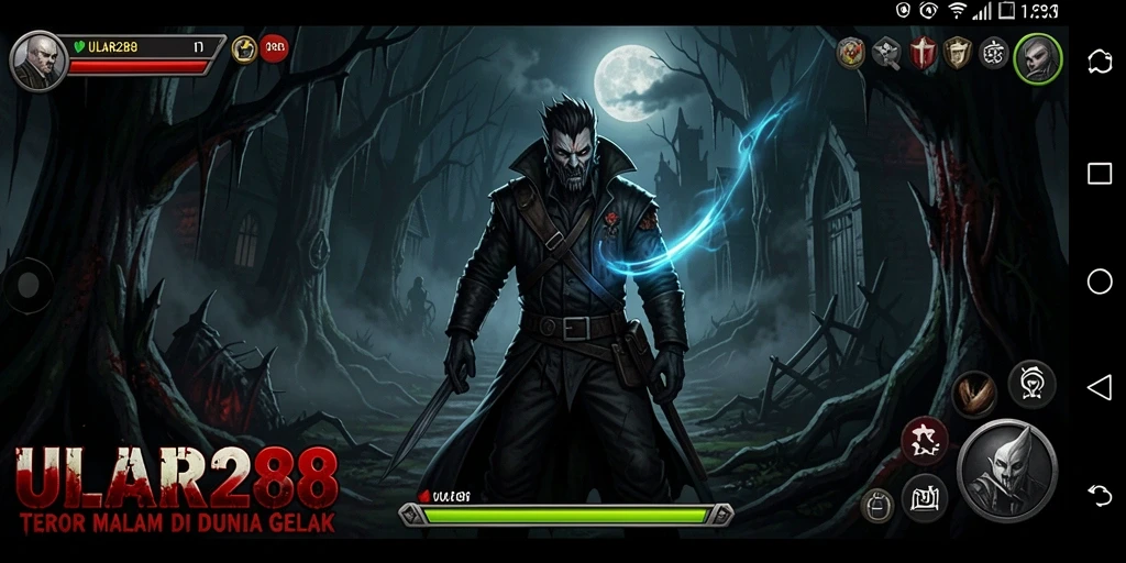 Menampilkan adegan seram dalam gameplay ULAR288.