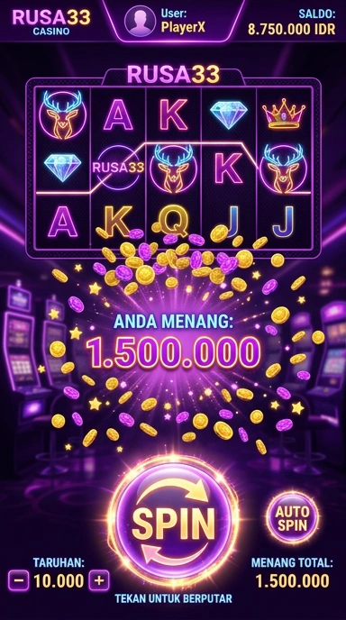 Tampilan antarmuka utama aplikasi rusa33 yang intuitif.
